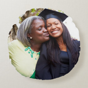 Personalized Graduation Photo Keepsake Memory Gift Round Cushion