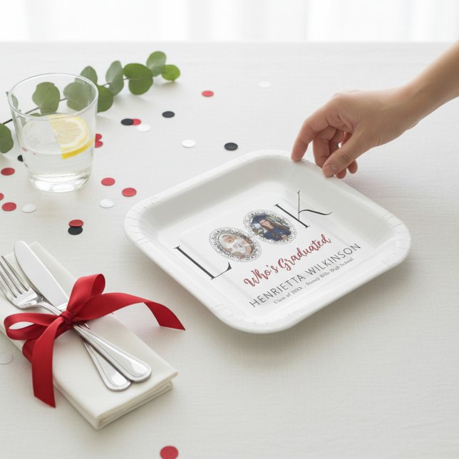 Personalized Graduation Photo Memory Paper Plates (Creator Uploaded)