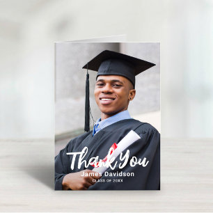 Personalized Graduation Photo Thank You Card