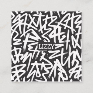 Personalized Graffiti Name Pattern — Custom Urban Enclosure Card