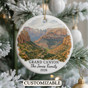 Personalized Grand Canyon National Park, Arizona Ceramic Tree Decoration