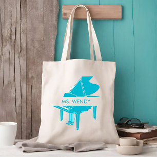Personalized Grand Piano Tote Bag