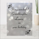 Personalized Granddaughter Birthday Card<br><div class="desc">Stylish personalized Birthday Greeting Card for Granddaughter</div>