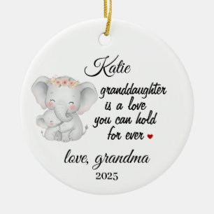 Personalized Granddaughter, Gift from grandma Ceramic Tree Decoration