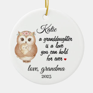 Personalized Granddaughter, Gift from grandma Ceramic Tree Decoration
