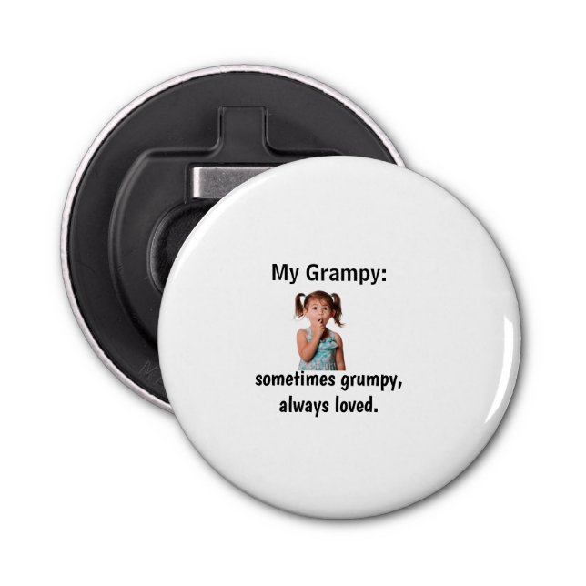 Personalized Granddaughter Grandpa Photo  Bottle Opener (Front)