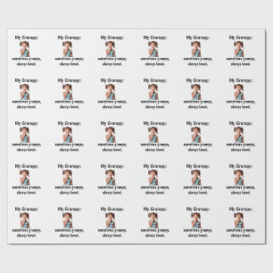 Personalized Granddaughter Grandpa Photo Wrapping Paper