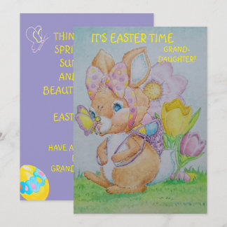 Personalized Granddaughter's Easter Greeting Card