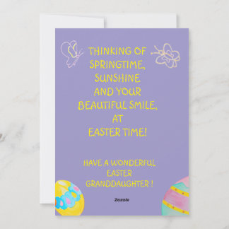 Personalized Granddaughter's Easter Greeting Card
