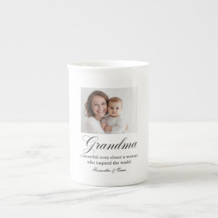 Personalized Grandma Custom Photo Gift Bone China Mug