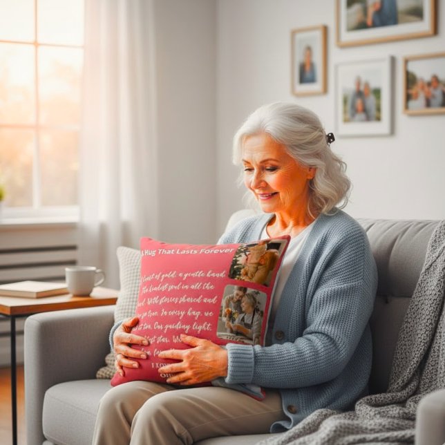 Personalized Grandma Gift - Hug That Lasts Forever Cushion (Creator Uploaded)