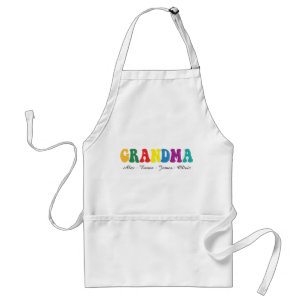 Personalized Grandma Gift with Grandkids’ Names Standard Apron