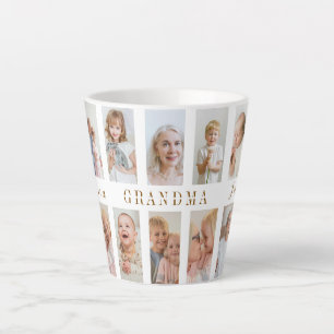 Personalized Grandma Latte Mug Custom Photos