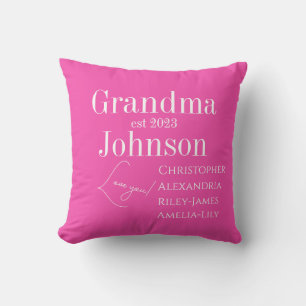 Personalized Grandma Pink Cushion