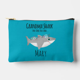 Personalized Grandma Shark Doo Doo Doo Accessory Pouch