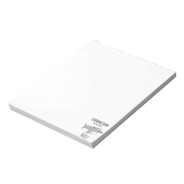 Personalized Grandma Shark Doo Doo Doo Notepad (Rotated)