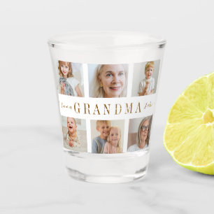 Personalized Grandma Shot Glass Photos