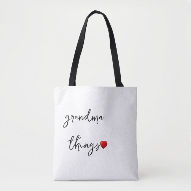 Personalized Grandma Things Bag – Unique Gift for  (Front)