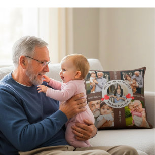 Personalized Grandpa & Granddaughter Photo Cushion