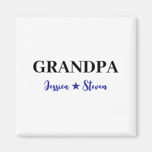 Personalized Grandpa Script T Shirt Magnet