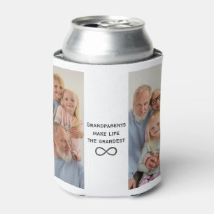 Personalized Grandparents Photo & Can Cooler