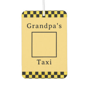 Personalized Grandpa's Taxi Photo Glitter Air Fres Car Air Freshener