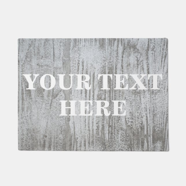 Personalized Gray Bamboo Wood Doormat (Front)