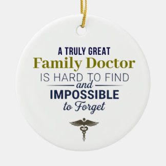 Personalized Great Family Doctor Quote Ceramic Tree Decoration