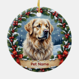Personalized Great Pyrenees Christmas Ceramic Tree Decoration
