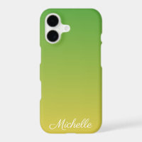 Personalized green and yellow ombre