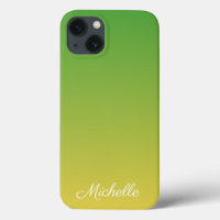Personalized green and yellow ombre Case-Mate iPho