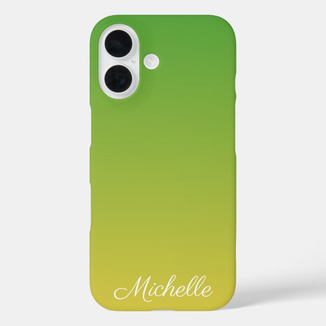 Personalized green and yellow ombre Case-Mate iPhone case (Back)