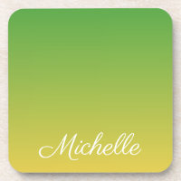 Personalized green and yellow ombre