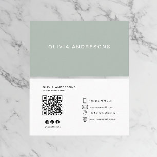 Personalized Green Ash Color Custom Business Card