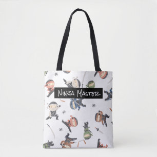 Personalized Green Blue Orange Ninja Gift Design  Tote Bag