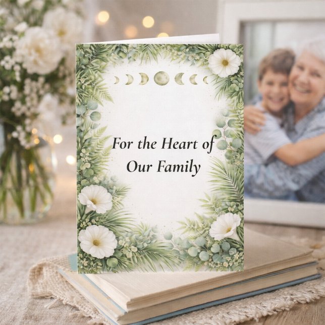 Personalized Green Botanical Mother’s Day Family Card (Creator Uploaded)