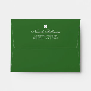 Personalized Green Clover Envelope