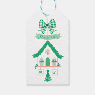 Personalized Green House Thank You Baby Shower Gift Tags