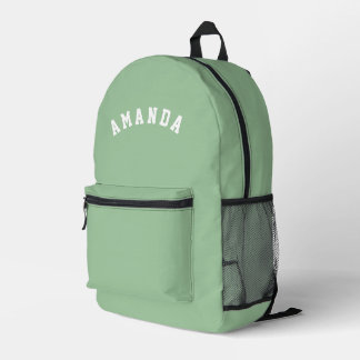Personalized Green Kids Back to School Printed Backpack