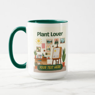 Personalized Greenery & Creative Workspace Design Mug