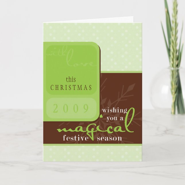 PERSONALIZED GREETING CARD :: magical snowflake 2 (Front)