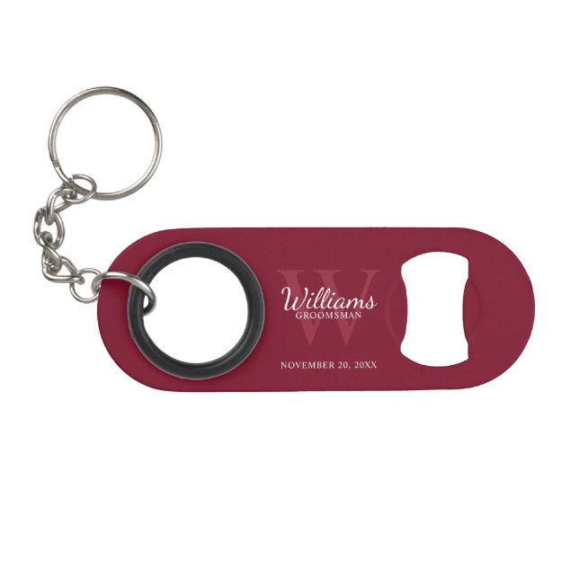 Personalized Groomsman's Monogram and Name (Front (Horizontal))