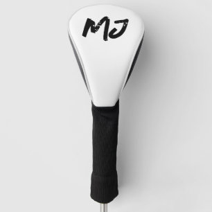 Personalized Grunge Initials Monogram Modern Golf Head Cover