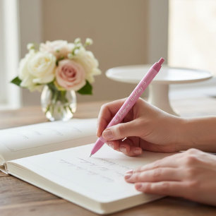 Personalized guest book, wedding black ink pen