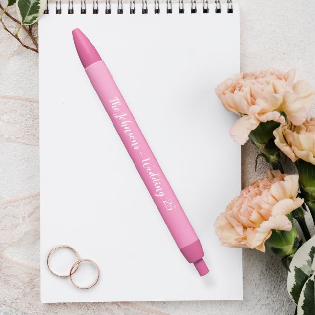 Personalized guest book, wedding black ink pen (Creator Uploaded)