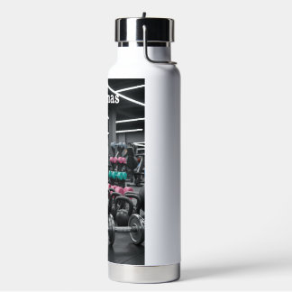 Personalized gym weights water bottle
