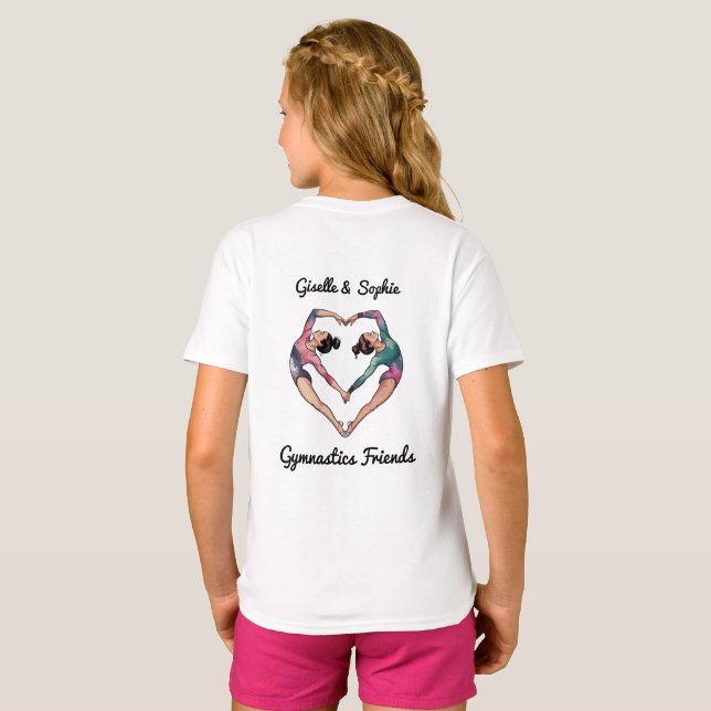 Personalized Gymnastics Friends T-Shirt (Back Full)