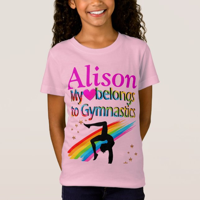 PERSONALIZED GYMNASTICS GIRL T SHIRT (Front)
