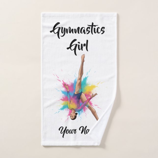 Personalized Gymnastics Girl -  Towel (Hand Towel)