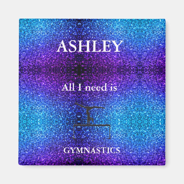 PERSONALIZED GYMNASTICS MAGNET FOR HOME OR OFFICE (Front)